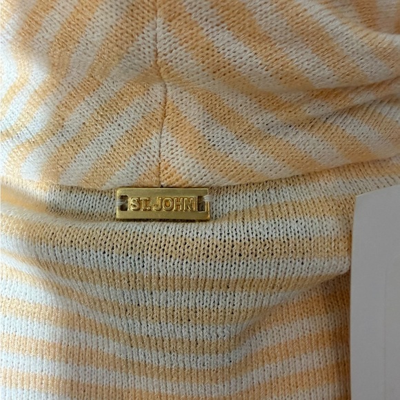 St. John Wool Rayon Open Front Striped Cardigan Size Small - Picture 7 of 10